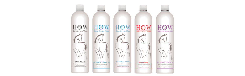 Présentation de la gamme de shampooings spécifiques pour les produits Horse Of The World.